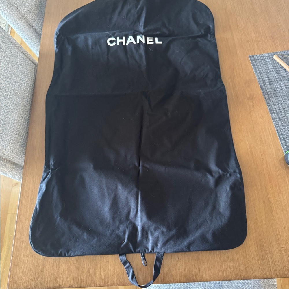 CHANEL Black Garment Bag Durable Travel Essential